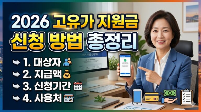 2026 고유가 지원금 신청 방법 총정리｜대상자·지급액·신청기간·사용처 확인
