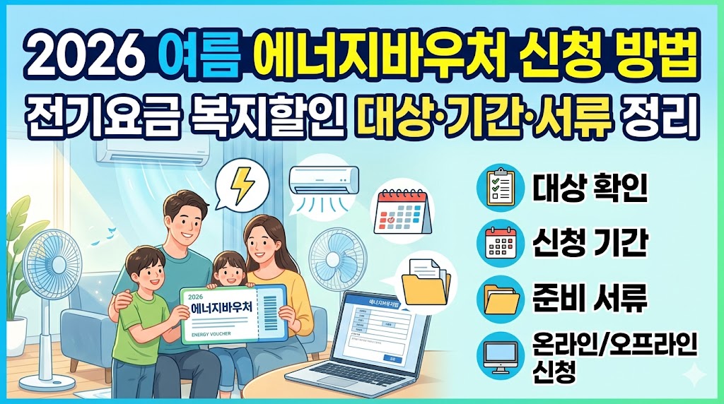 2026 여름 에너지바우처 신청 방법