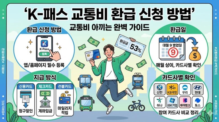 K-패스 교통비 환급 신청 방법｜환급일·지급 방식·카드사별 확인 정리