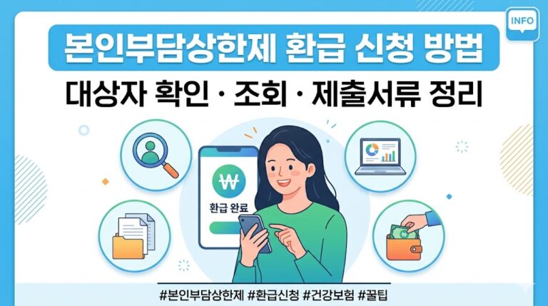 본인부담상한제 환급 신청 방법｜대상자 확인·조회·제출서류 정리