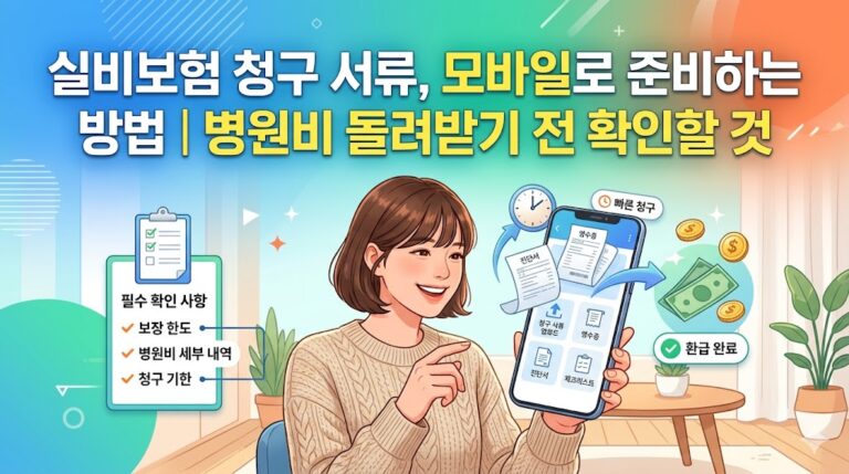 실비보험 청구 서류, 모바일로 준비하는 방법｜병원비 돌려받기 전 확인할 것