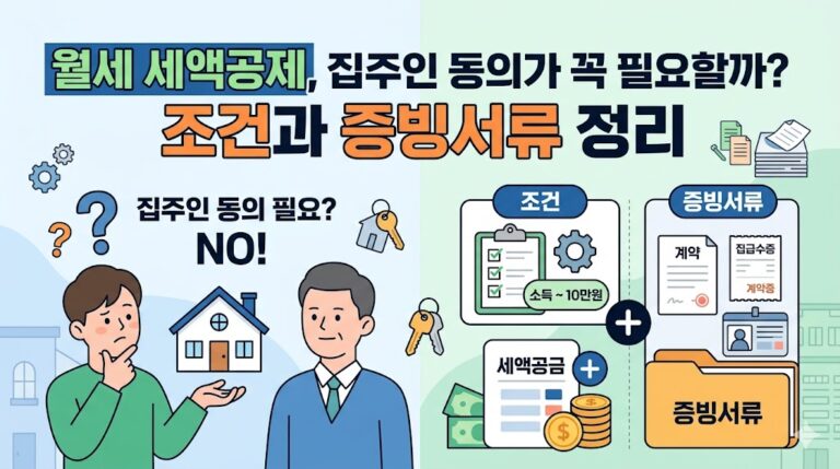 월세 세액공제, 집주인 동의가 꼭 필요할까? 조건과 증빙서류 정리