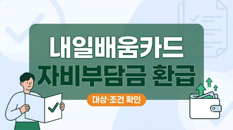 국민내일배움카드 자비부담금 환급 조건｜돌려받을 수 있는 경우와 확인 방법