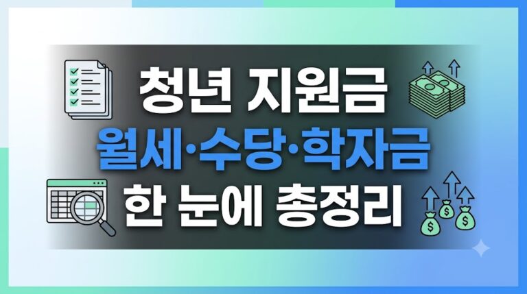 2026 청년 지원금 총정리｜월세·면접수당·복지포인트·학자금대출 지원